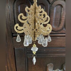 chandelier like christmas glittery tree ornament decoration